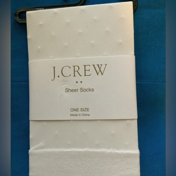 J. Crew Accessories - J.Crew Textured White sheer Socks